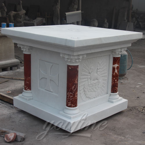 Church Decorative Small Religious Multi Color Marble Altar Table for Sale