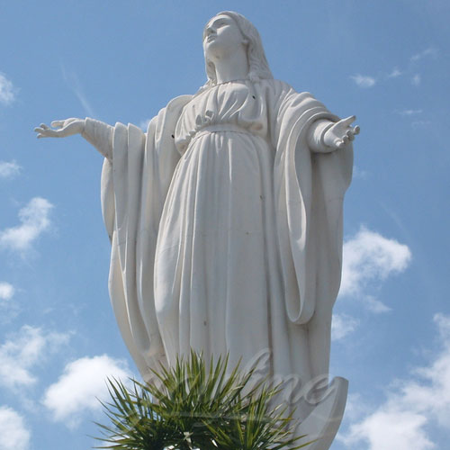 Classic Carved Virgin Mary Statue white catholic for sale