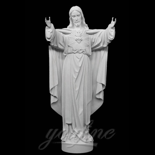 Famous Outdoor Jesus Stone Statue Open Hand for church Decor