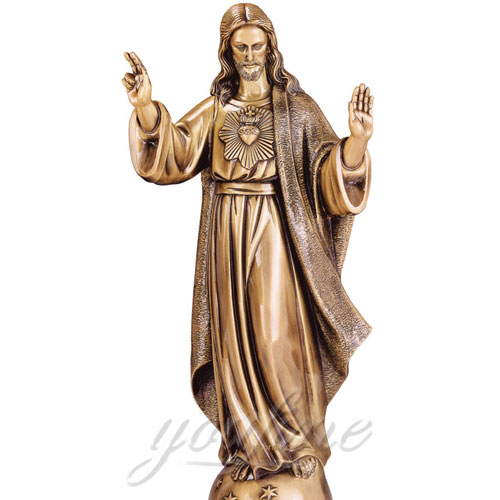 High Quality Different Size Church Jesus Statue in Antique Bronze for sale