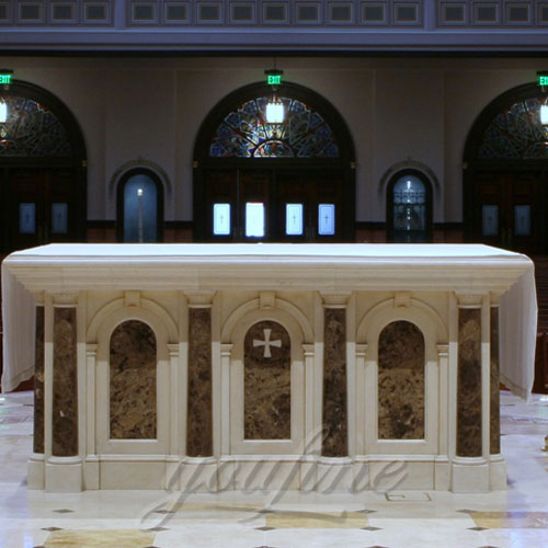 Indoor Large Multi Color Marble Altar Catholic for Church Decoration