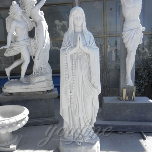 Natural Stone White Marble Religious Statue for Sale
