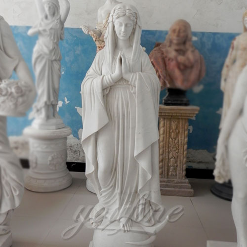 Blessed Natural Stone Virgin Mary Garden Statues for outdoor Decor