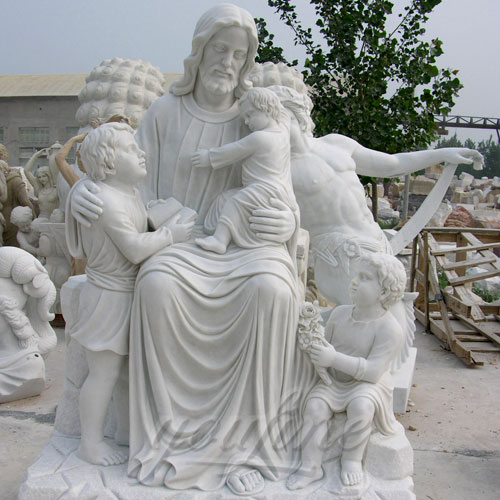 Outdoor Marble Jesus Statue with Child Sculpture for Sale CHS-079