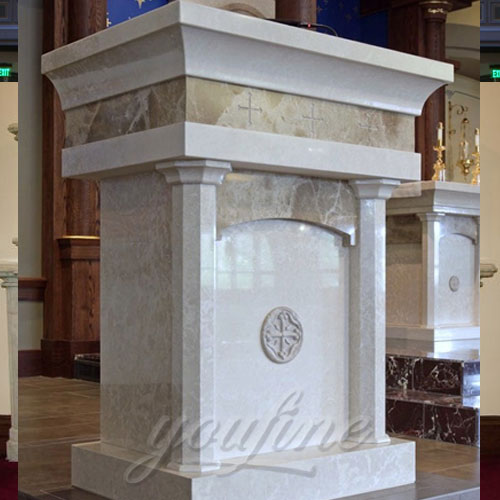 Wholesales Top Quality Hand Carved natural Marble Pulpit for Church Decor on Sale