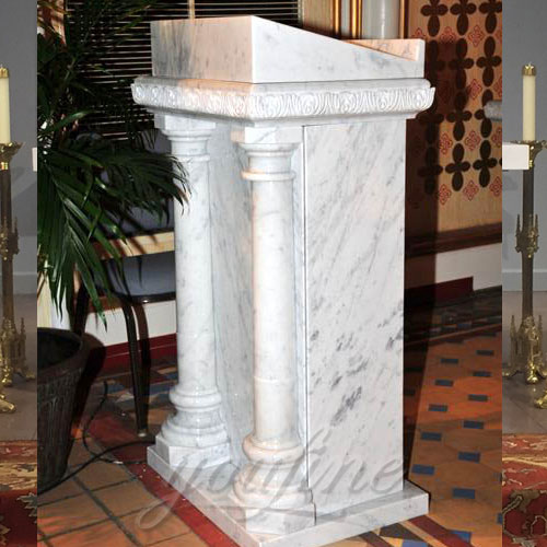 Wholesales White Natural Marble religious Pulpit for Sale