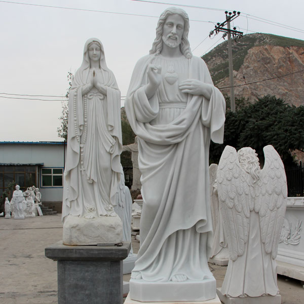 Catholic Garden Statue White Marble Jesus Sculpture for Sale CHS-736