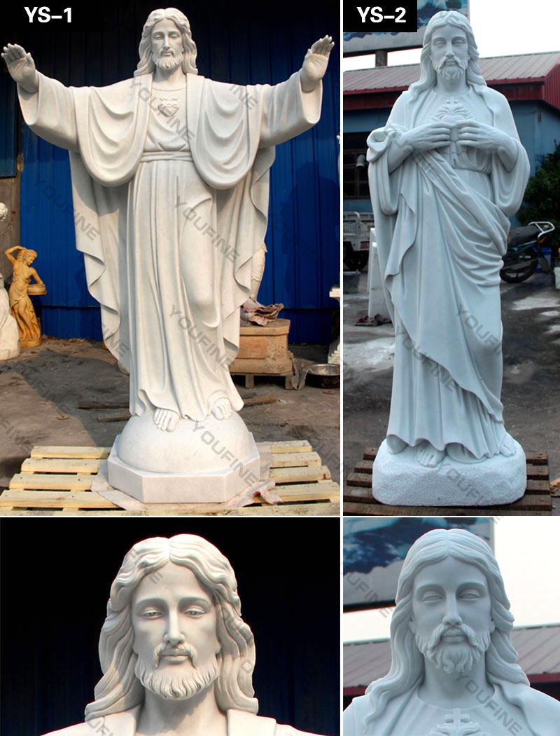 Catholic Religious Statue Jesus Christ Statue in White Marble for Sales