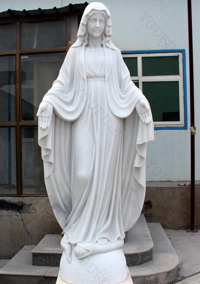 High Quality Marble Blessed Mother Statues for Outside Decoration for Sale