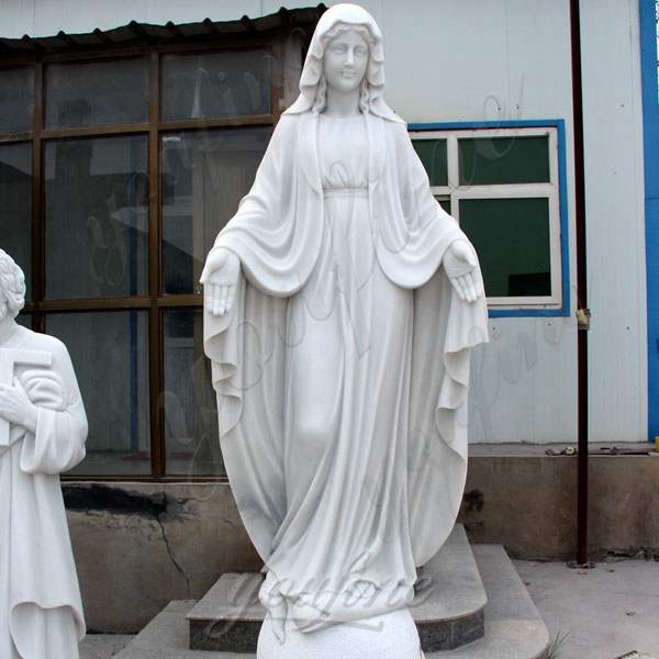 Marble Blessed Mother Statues for Outside Decoration