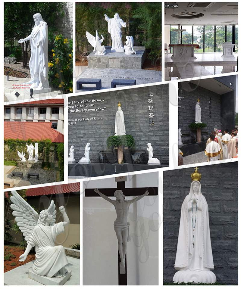 Marble Blessed Mother Statues for Outside