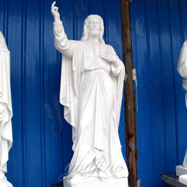 Classic Marble Life Size Jesus Statue in Meditation for Church Decor CHS-300