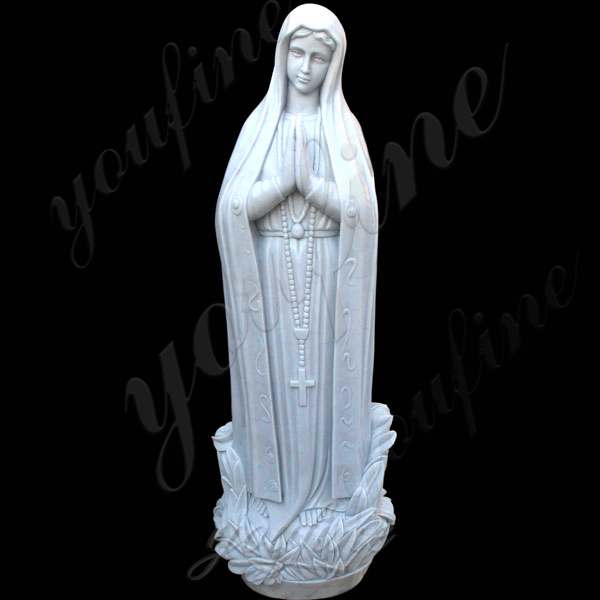 Life Size White Marble Our Lady of Lourdes Statue Stock for Garden CHS-267