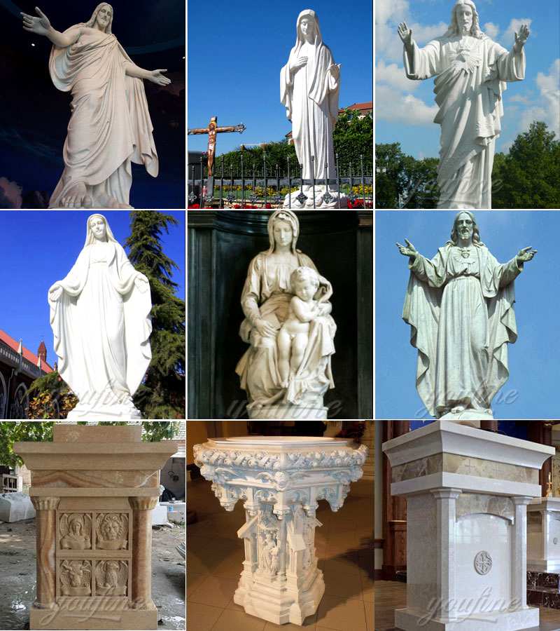 Our Lady of Fatima Outdoor Marble Statue for Sale