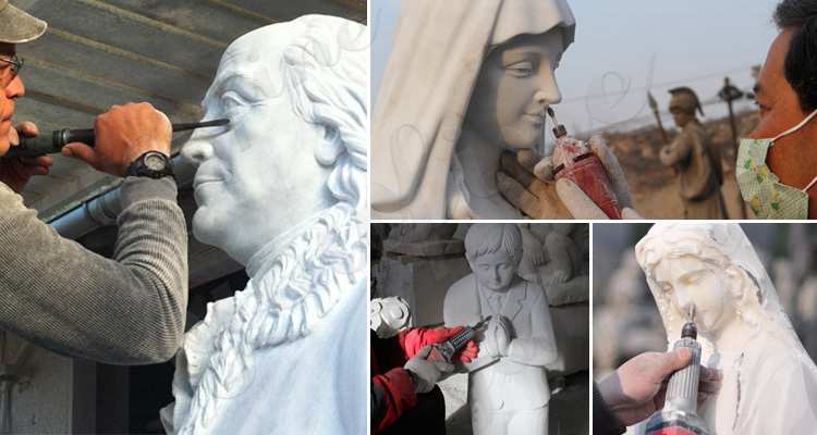 process of Classic Marble Life Size Jesus Statue