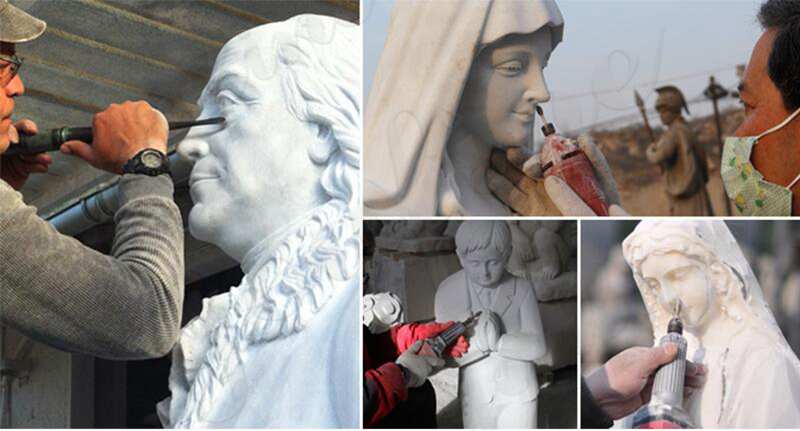 process of Blessed Outdoor Mother Mary Statue