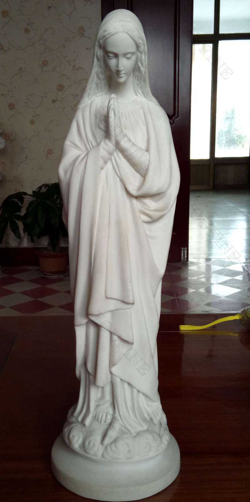 Catholic Virgin Mary Marble Statue for Garden Decor