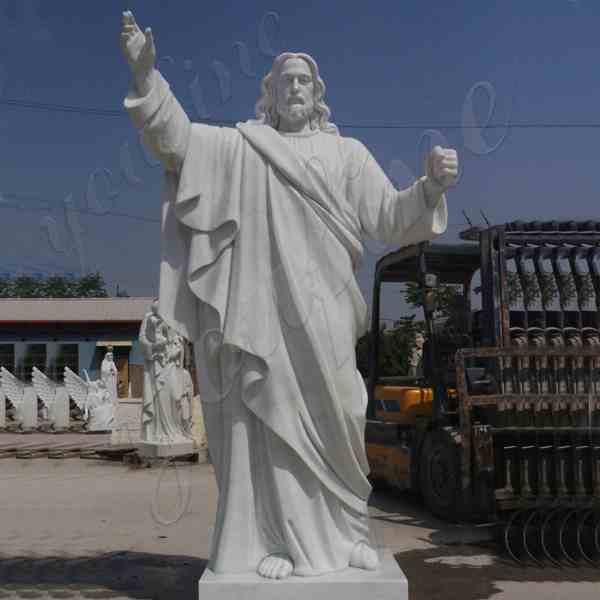 Catholic White Marble statues of Christ Jesus Making for Parish for Sale