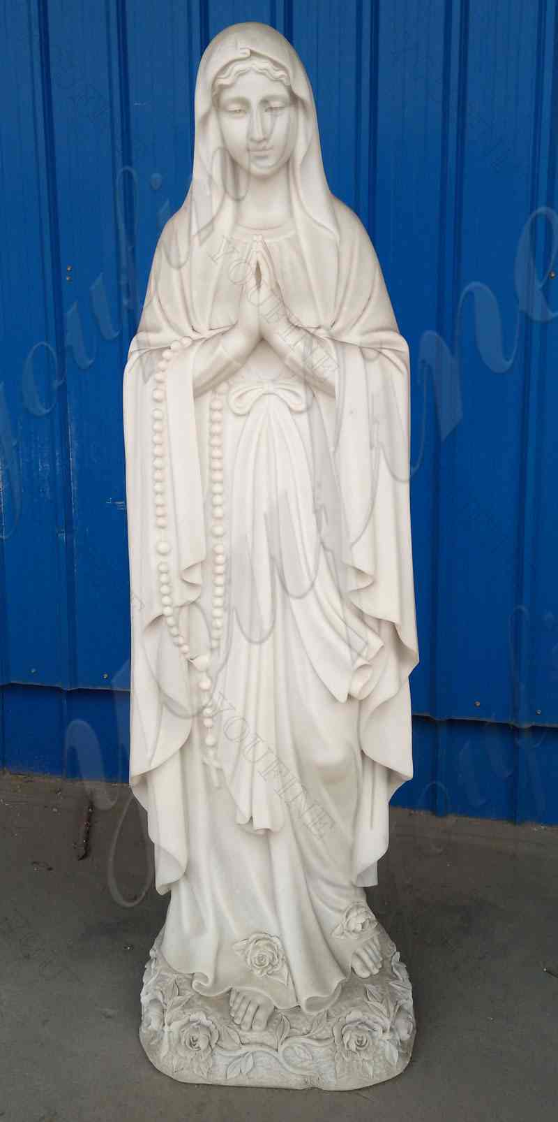 Life Size Blessed Virgin Mary Marble Statue for Church Decor Supplier 