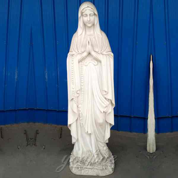 Life Size Blessed Virgin Mary Marble Statue for Church Decor Supplier CHS-274