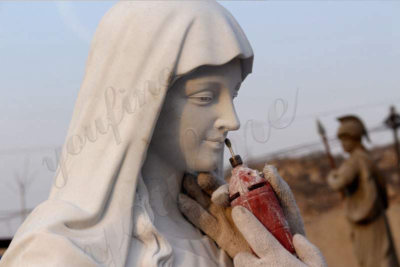 Catholic Our Lady of Lourdes Marble Statue for Sale