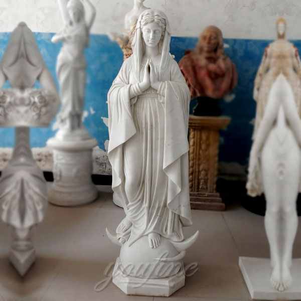 High Quality Catholic Blessed Mother Mary Marble Statue for Outside CHS-280