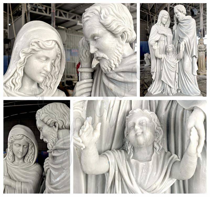 Catholic Holy Family Statues of Mary Joseph and Jesus detail