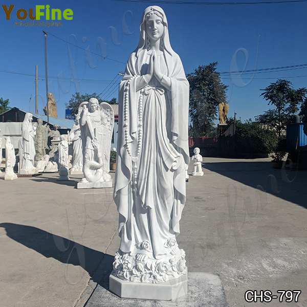 Catholic Donation Life Size Our Lady of Lourdes Marble Statue Suppliers CHS-797