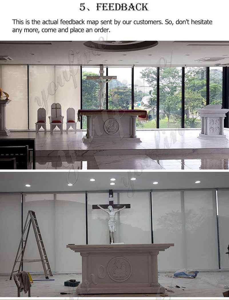Modern Marble Altar Design for Church Suppliers