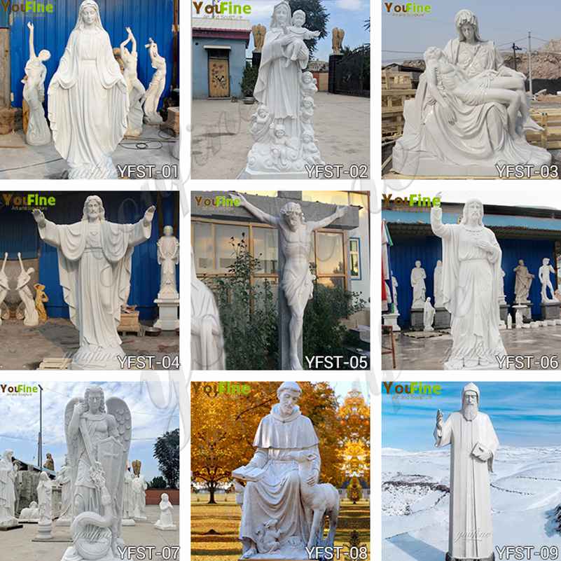 jesus christ and children mable statues