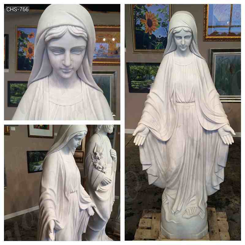 Custom Natural Marble Blessed Virgin Mary Statue