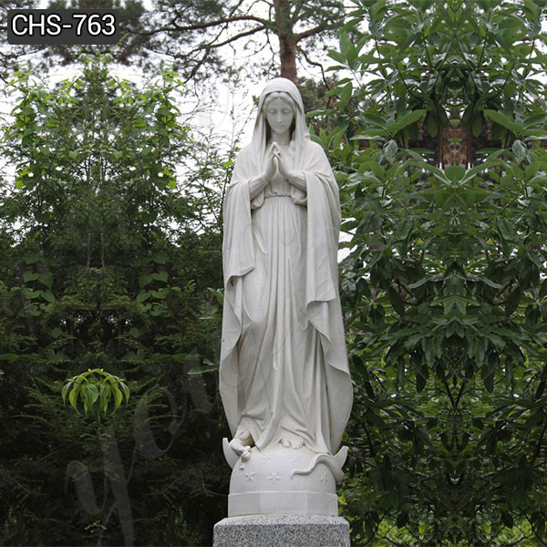 Life Size White Marble Virgin Mary Statue for Garden Suppliers CHS-763