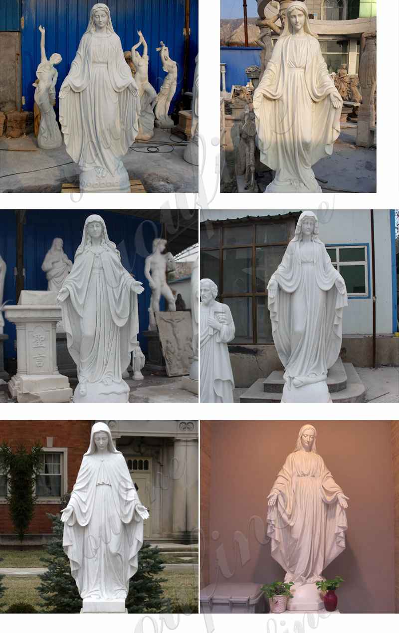life size our lady of marble virgin mary statue for sale