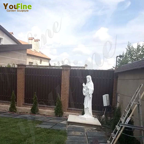 Life Size White Marble Jesus Statue - Good Feedback from Ukraine Customer