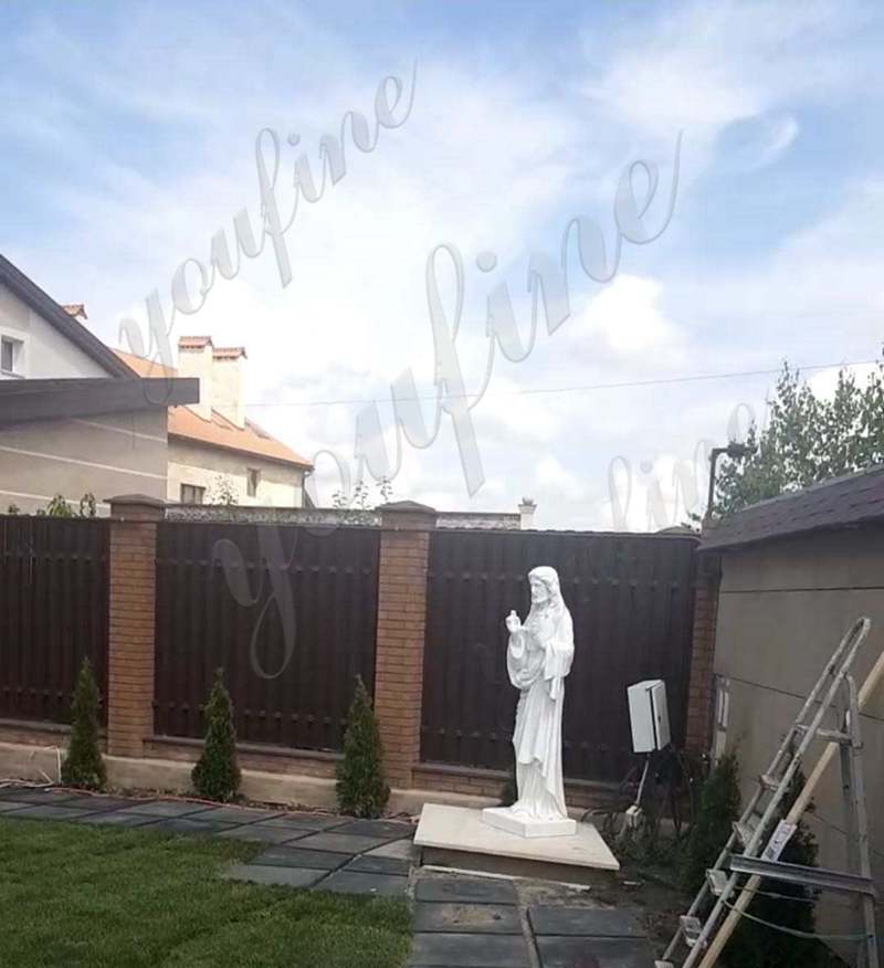 Life Size White Marble Jesus Statue