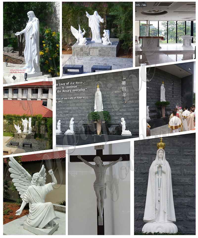 blessed mother outdoor statue