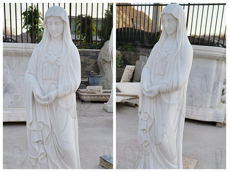 Catholic Marble Virgin Mary Statue for Garden for Sale