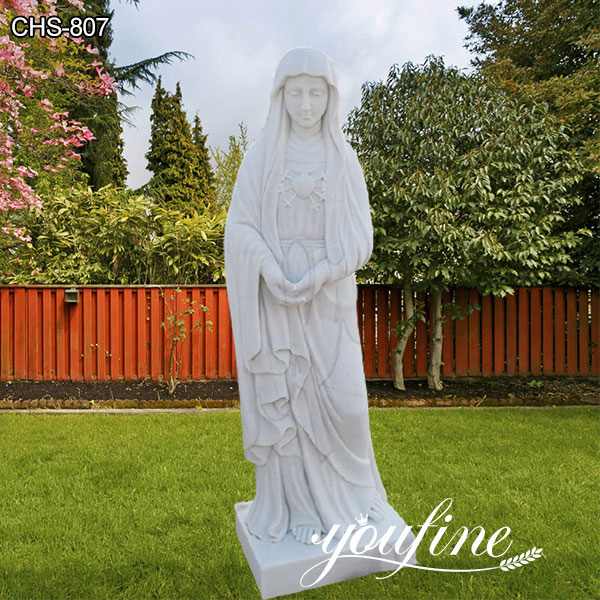 Life Size Catholic Marble Virgin Mary Statue for Garden for Sale