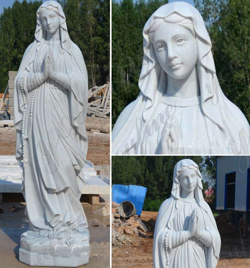 Hand Carved Catholic Our Lady of Lourdes Marble Statue from Factory Supply