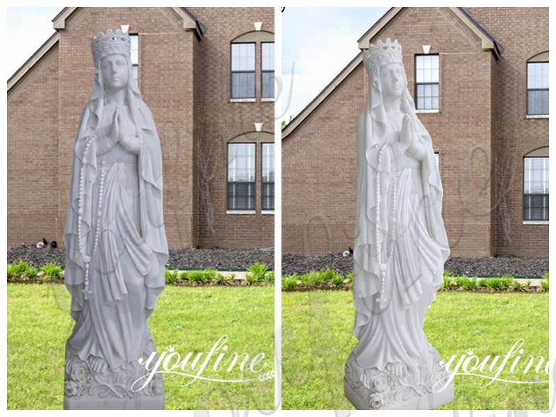 Life Size Marble Blessed Virgin Mary Statue for Garden