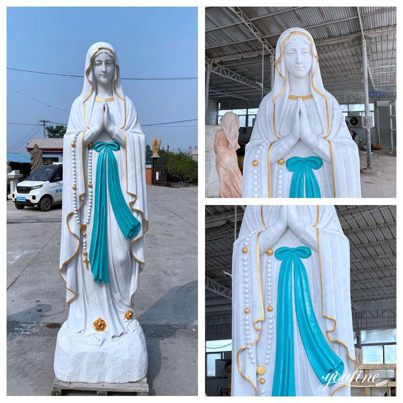 Catholic Church Marble Our Lady of Lourdes Statue for Sale