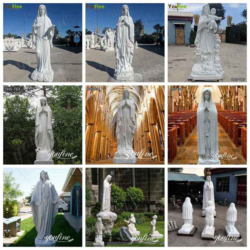 Church Marble Our Lady of Lourdes Statue for Sale