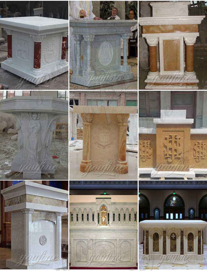 Natural Beige Marble Pulpit for Church for Sale