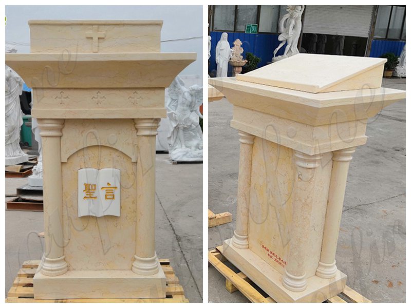 Natural White Marble Pulpit