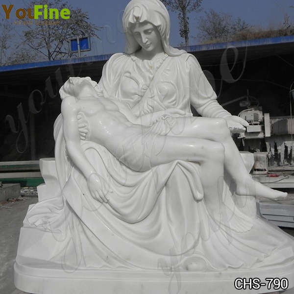 Life Size Michelangelo White Marble Pieta Statue for Sale CHS-790