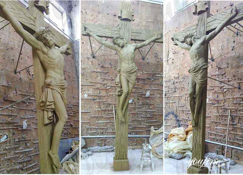 Jesus Crucifixion bronze statue