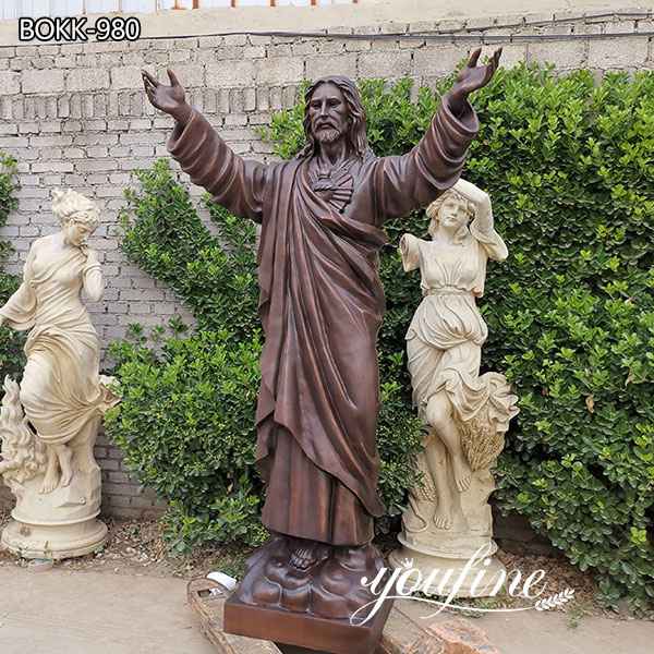Outdoor Large Bronze Jesus Statue Garden Church for Sale BOKK-980