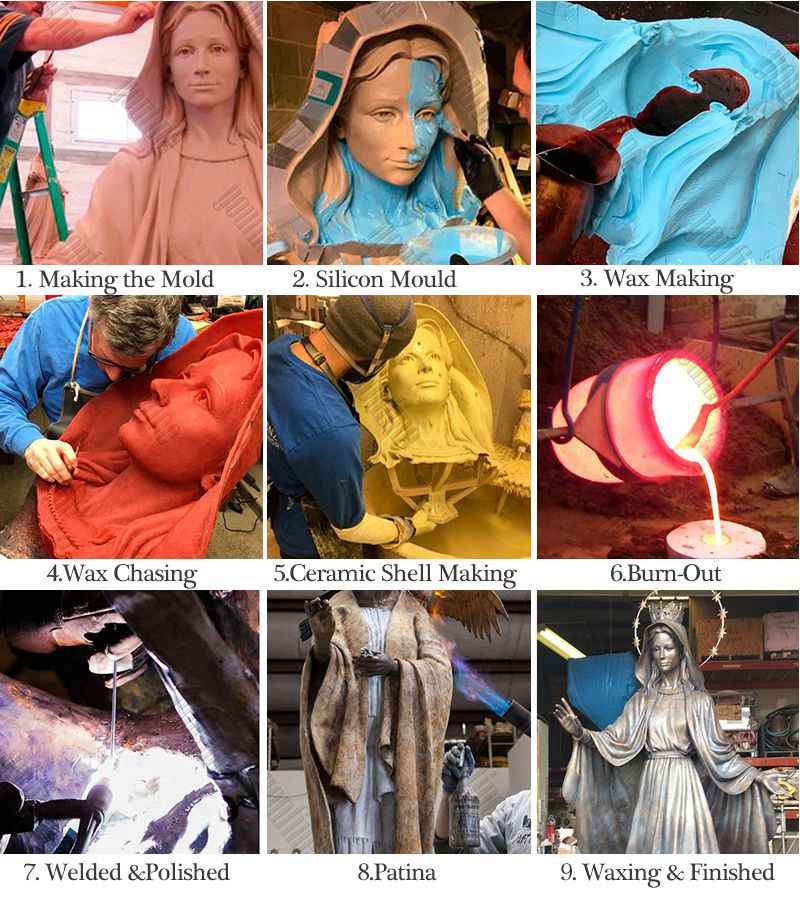 process of jesus good shepherd statue