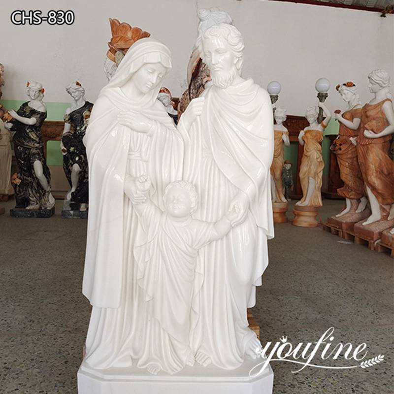 Hand Carved Marble Holy Family Statue Outdoor Decor for Sale CHS-830 (1)