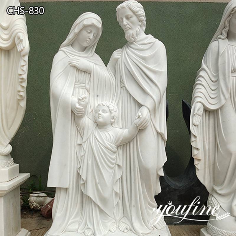 Hand Carved Marble Holy Family Statue Outdoor Decor for Sale CHS-830